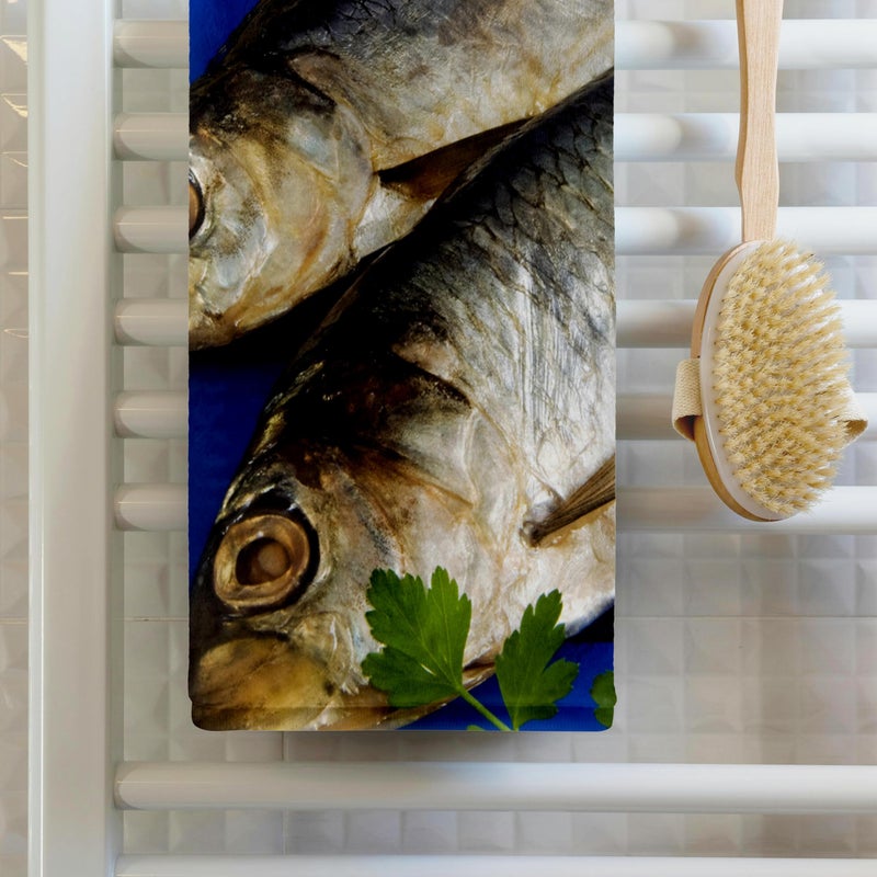 3DROSE 3D Rose Dried and Smoked Atlantic Herring-Cuisine-Li11 Nto0029-Nico Tondini Towel, 15" x 22" - Image 2